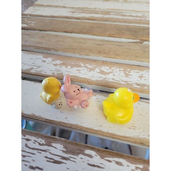 Mini Easter Bunny chicken village decor home - Picture 4 of 4